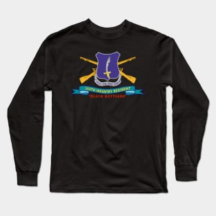 369th Infantry Regiment - First Draw - Black Rattlers w Br - Ribbon Long Sleeve T-Shirt